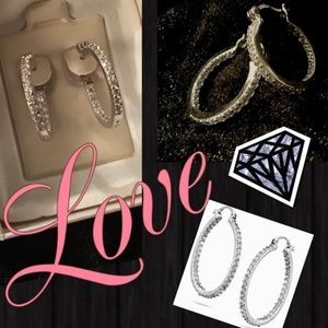 Sparkling Inside Out Hoop Earrings